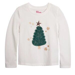 Epic Threads Toddler Girls Christmas Tree Tee White Size 3T